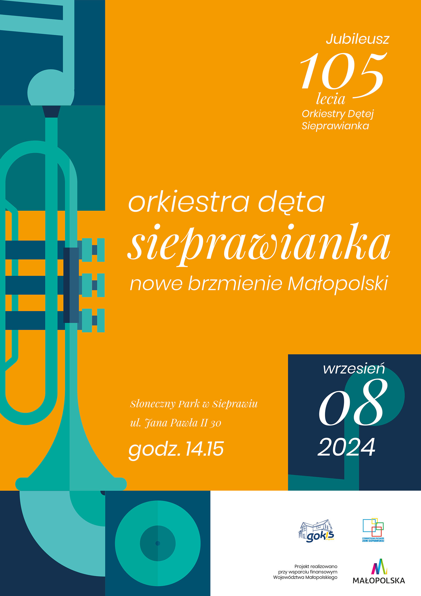 Koncert orkiestry Sieprawianka - plakat